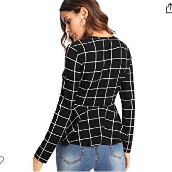 NWOT Romwe Peplum Top - Picture 2 of 3